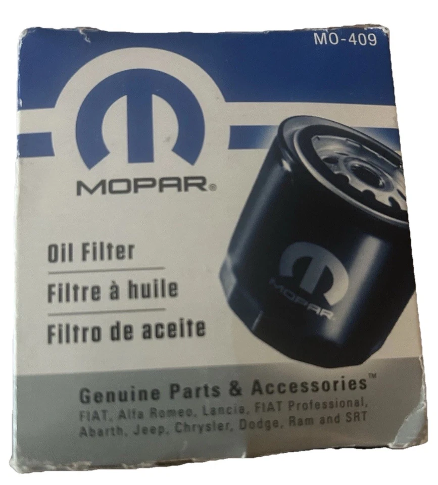 Filtro de aceite de motor Mopar 04105409AE nuevo en caja para Dodge Jeep Chrysler MO-409 2007 2011 Foto 2 de 4