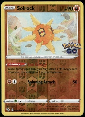 Solrock Reverse Holo 039/078 Pokemon GO LP