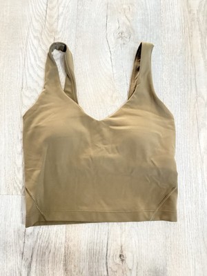 Lululemon Women s Brownish Green Align Tank Top; Size 2