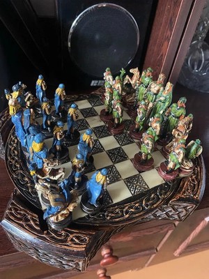 Handmade chess unique set nice gift