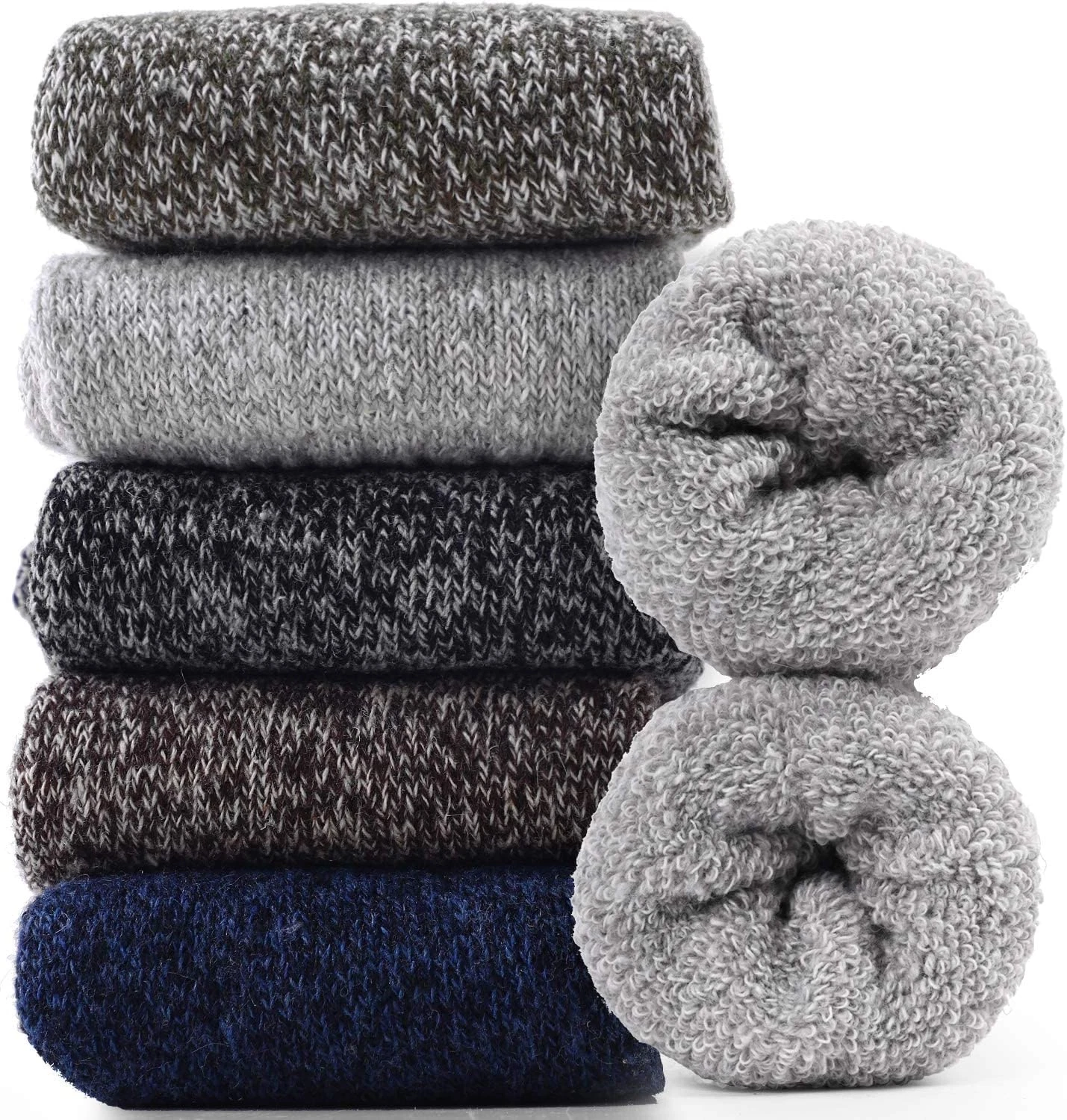 Jeasona Wool Hiking Socks for Women Warm Winter Thermal Thick Socks for Cold Wea