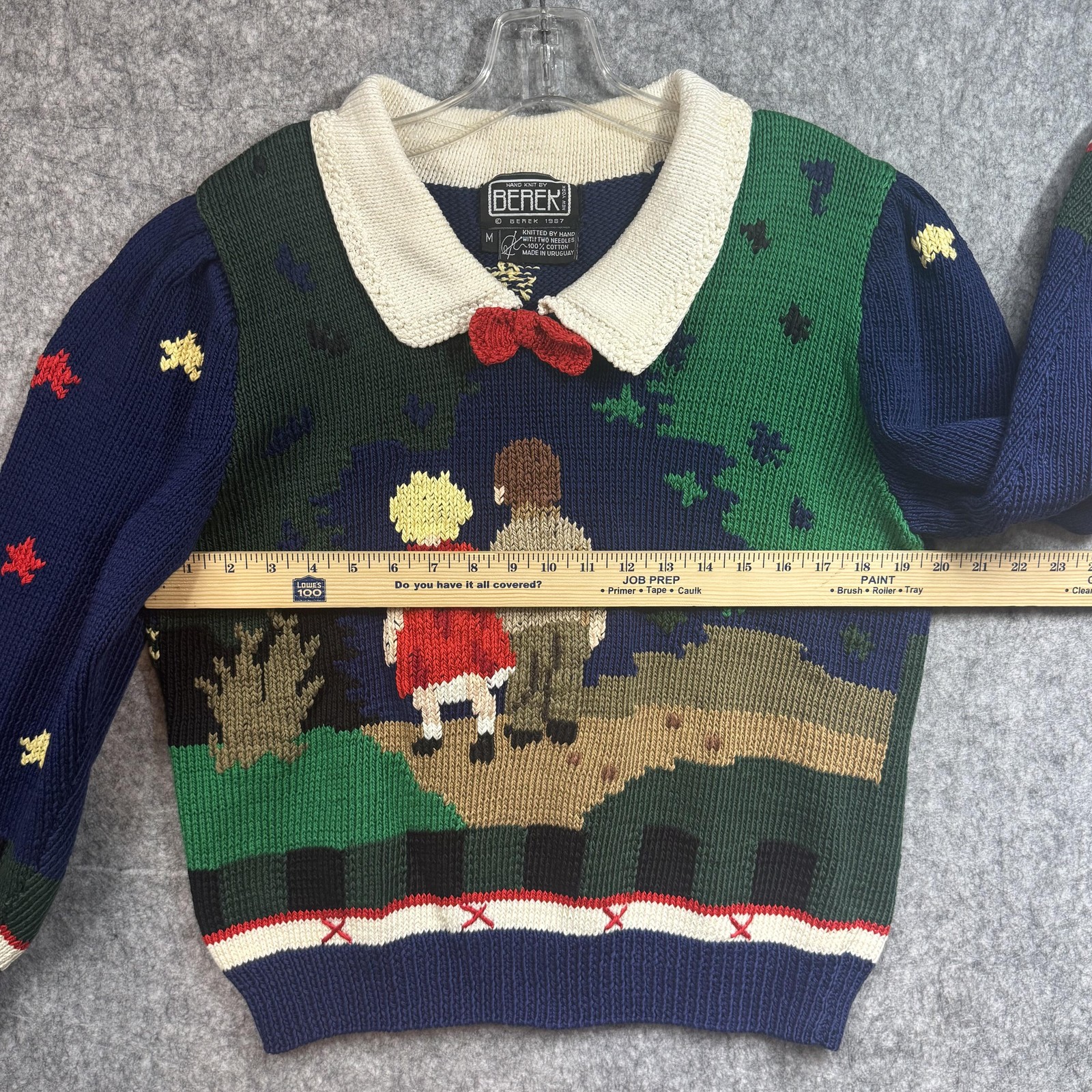 Vtg Berek Sweater Womens M Hansel Gretel Gingerbread House Christmas 1987 image 6