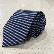 BROOKS BROTHERS MAKERS STRIPED BLUE Men's Repp Tie
