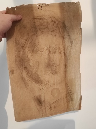 Antique Drawing/Pencil On Identification Paper - Picture 11 of 12