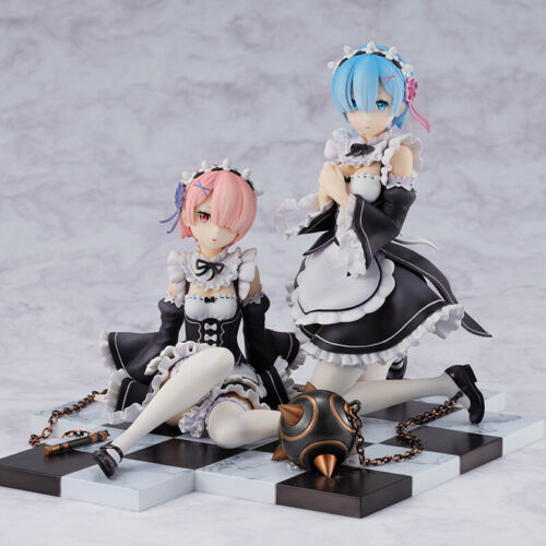 Re Zero Starting Life in Another World Ram Rem Special Stand Complete Figure