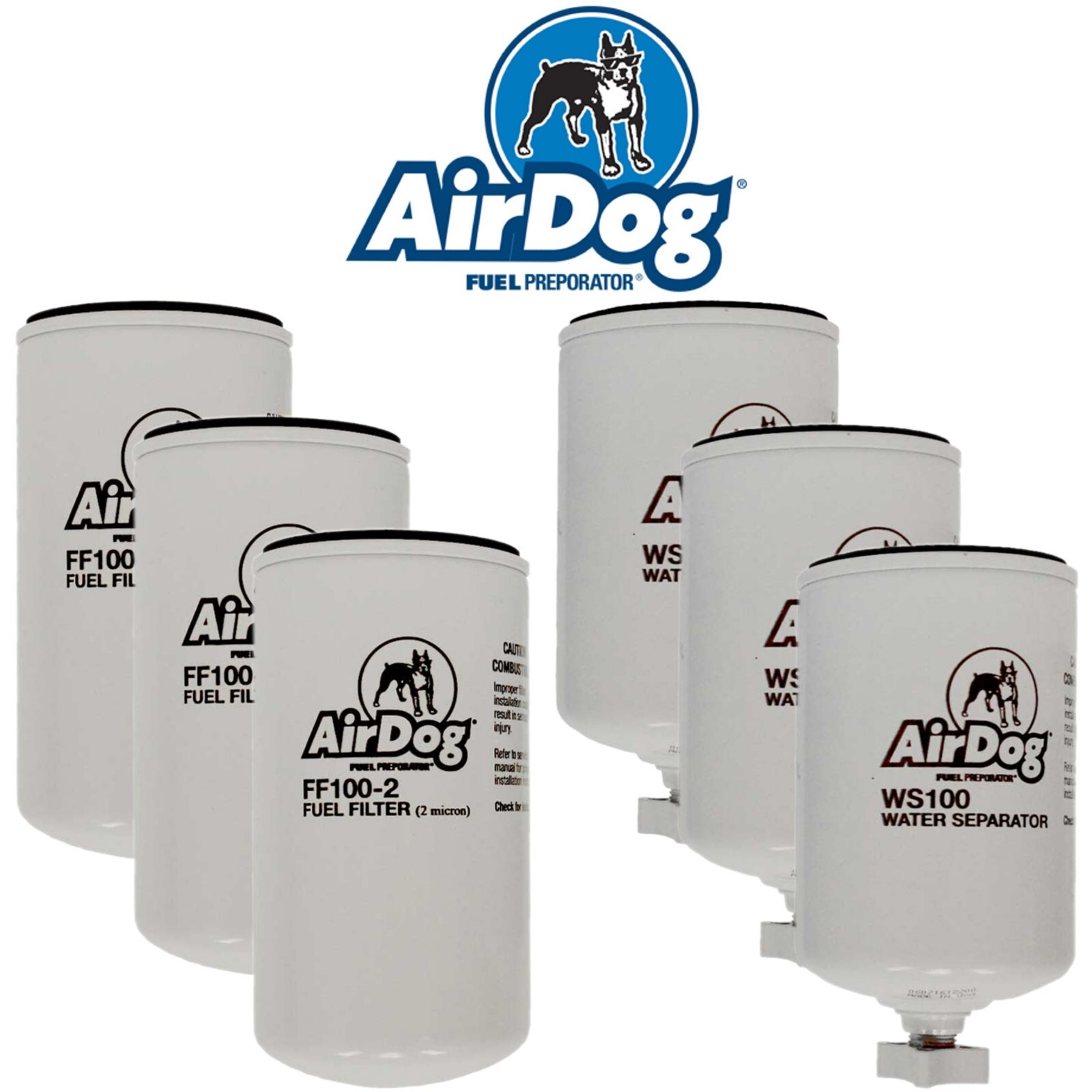 Airdog (3) WS100 Water Separator & FF100-2 Fuel Filter For All AirDog Systems