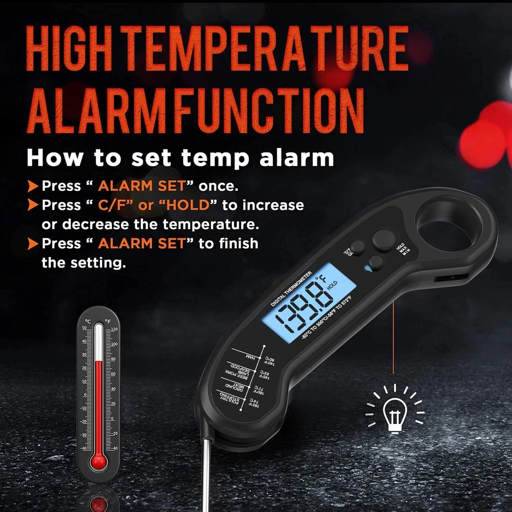 Meat Thermometer Digital, Instant Read Meat ThermometerI for Grill and Cookin... Meat Thermometer Digital, Instant Read Meat ThermometerI for Grill and Cookin...