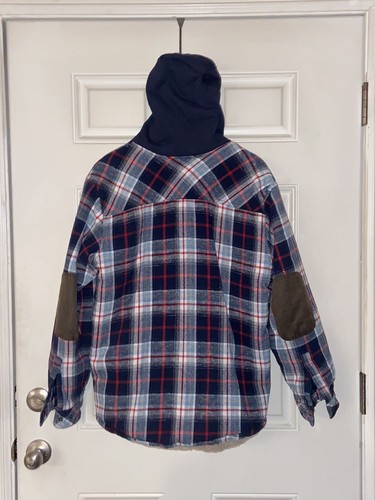 Legendary Whitetails Men's Camp Night Berber Lined Hooded Flannel SZ Youth LARGE - Picture 3 of 9
