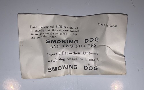 1950's Smoking Dog Toy In Original Packaging Unopened New Old Stock Japan NIP - Picture 4 of 13