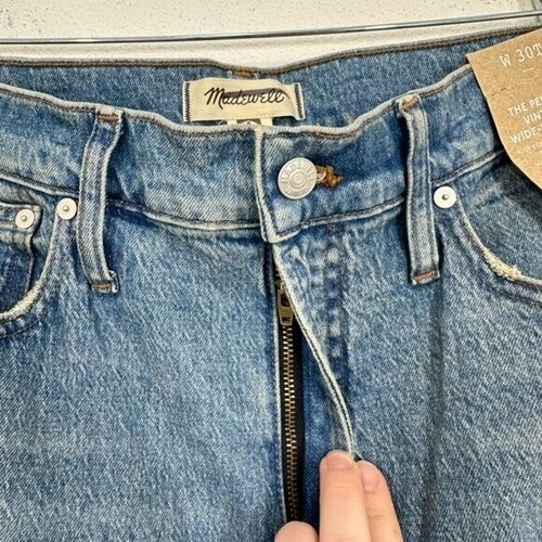 Madewell Size 30 Tall The Perfect Vintage Wide Leg Jean Classic Wardrobe NWT - Bild 6 von 9