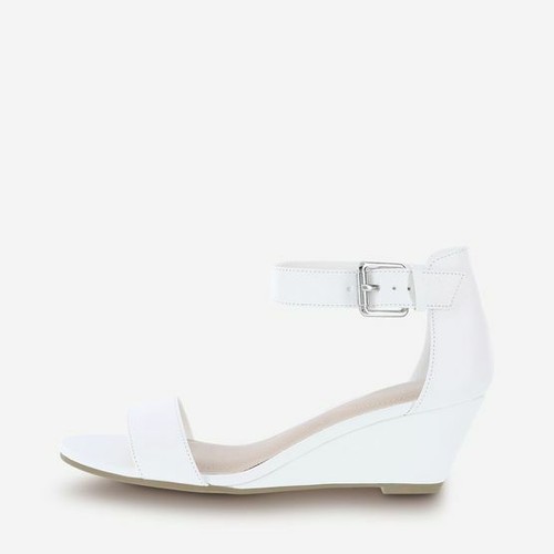 white comfort wedges
