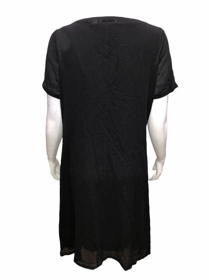Vestido de crepé regular con forro negro talla pequeña Linea by Louis Dell'Olio para mujer Foto 2 de 2