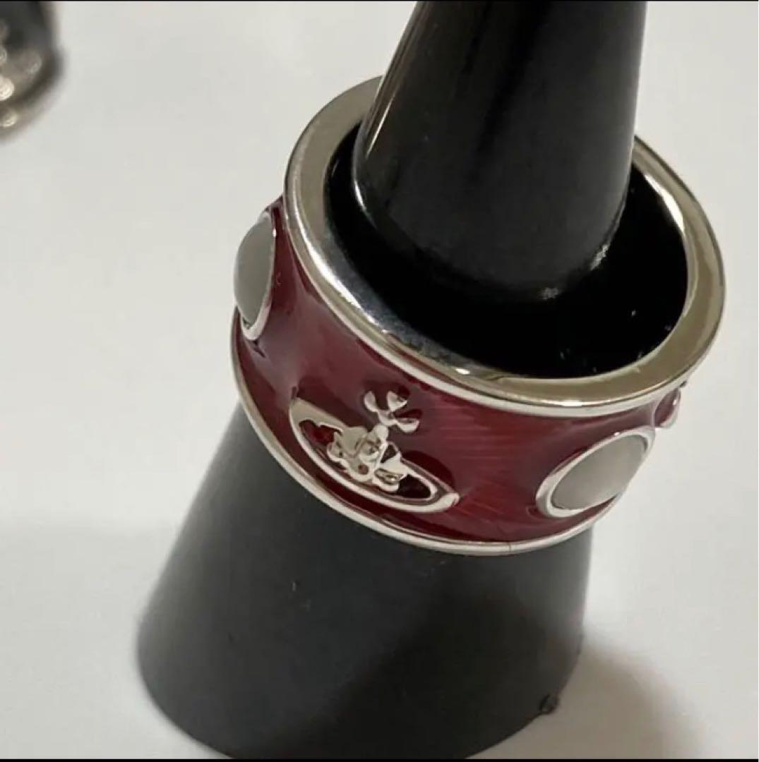 Vivienne Westwood Ring Size 6.5-7 King Silver Red NO BOX Vivienne Westwood Ring Size 6.5-7 King Silver Red NO BOX
