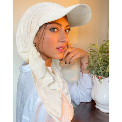 Muslim Women Scarf Hijab Pre-Tied Sun Visor Brim Hat Turban