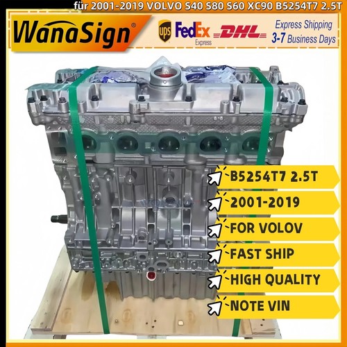 Langblock-Motorbaugruppe für 2001-2019 VOLVO S40 S80 S60 XC90 B5254T7 2.5T T5