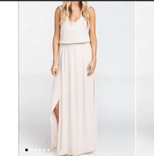 Show me your mumu Nude Kendall Maxi Dress Size Medium NWT