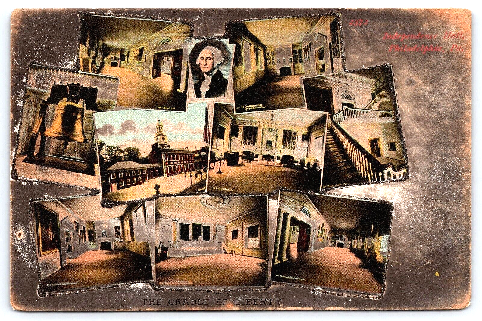 VINTAGE OLD ANTIQUE POSTCARD INDEPENDENCE HALL PHILADELPHIA PENNSYLVANIA USA