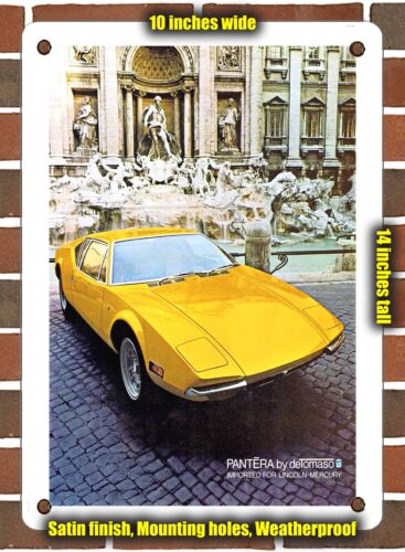 METAL SIGN - 1971 DeTomaso Pantera by Lincoln Mercury - 10x14 Inches - Afbeelding 1 van 1