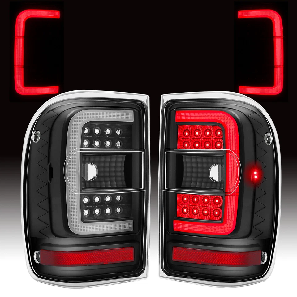 Luces traseras lentes transparentes carcasa negra barra de luz LED C para Ford Ranger 2001-2011 Foto 2 de 4