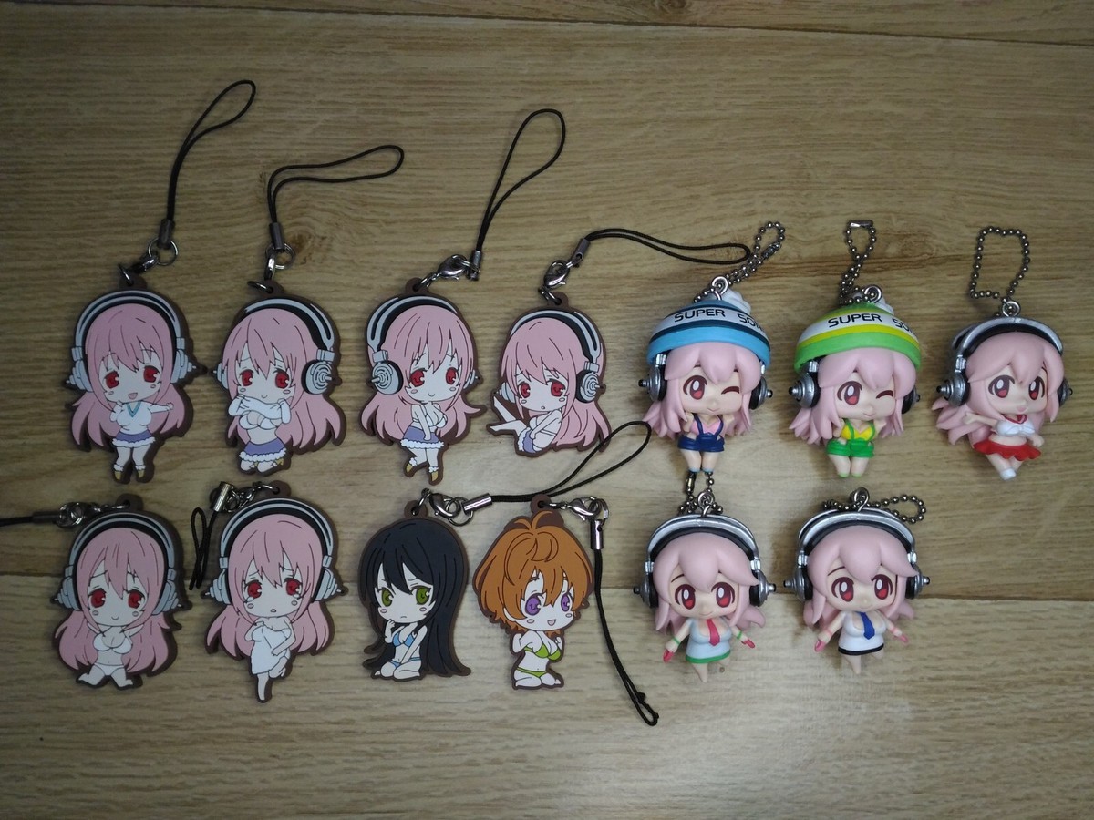 Super Sonico Mimi Figure Keychain Lot Anime Nitroplus | eBay