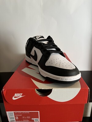 DS Men Size 8 - Nike Dunk Low Black White aka Panda Dunk Low | eBay