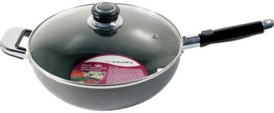 26CM NICHT HAFTEN ALUMINIUM WOK SET TOPF BRATEN RÜHREN PFANNE CHINESISCH KOCHEN ASIATISCH