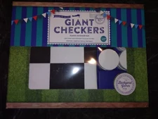 New Backyard games giant checkers set outdoor fun 3'x3' 24 pieces 