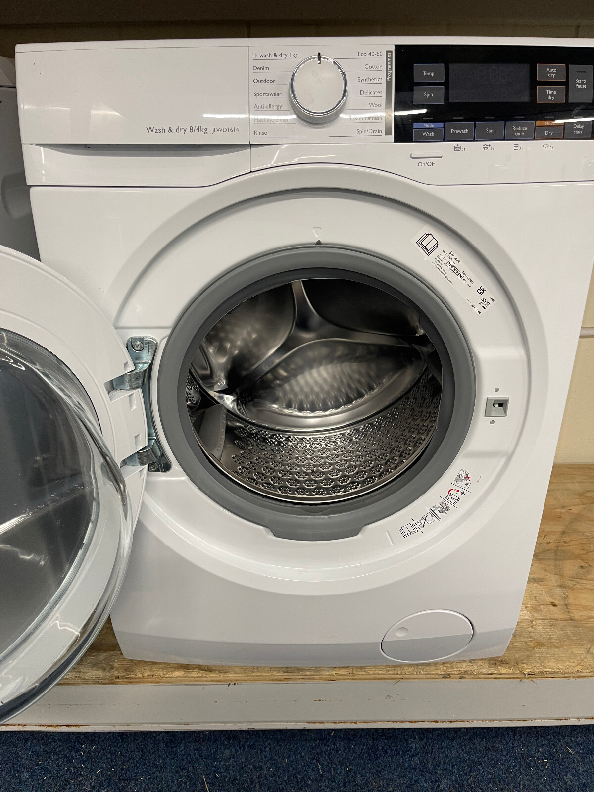John Lewis JLWD1614 Freestanding 8kg/4kg 1600rpm Washer Dryer in White