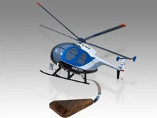 Hughes 369D San Diego Sheriffs Department Desk Wood Helicopter Model Small 1/24