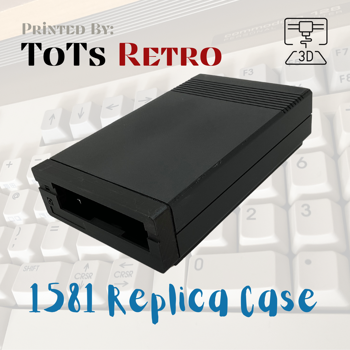 Replica Commodore 1581 Drive Con Lunetta PC 3.5 Per C64, C128, CBM &ndash; Fatta In USA