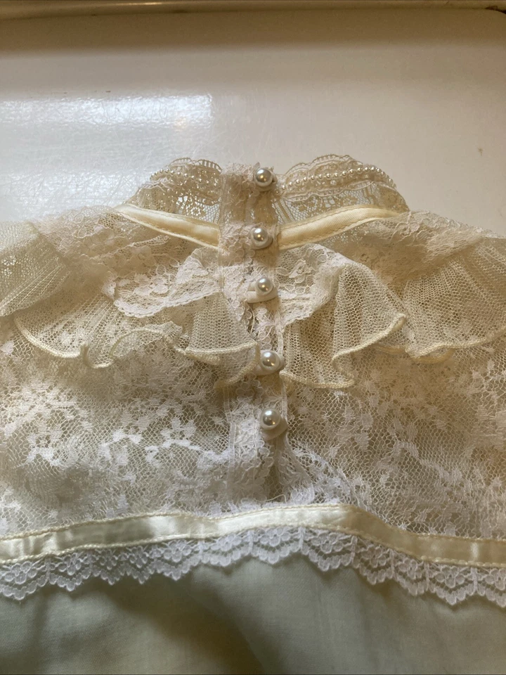 Gunne Sax Baby синий кружева макси платье жемчуг красивый винтажный найти Джессика Сан - Изображение 4 из 4