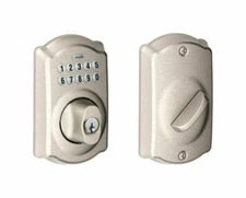 Schlage BE365VCAM619 Camelot Keypad Deadbolt - Satin Nickel