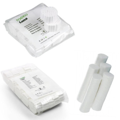 BAG OF 1000 Coltene Roeko Luna Absorbable Dental Cotton Rolls #1 #2 Non-sterile