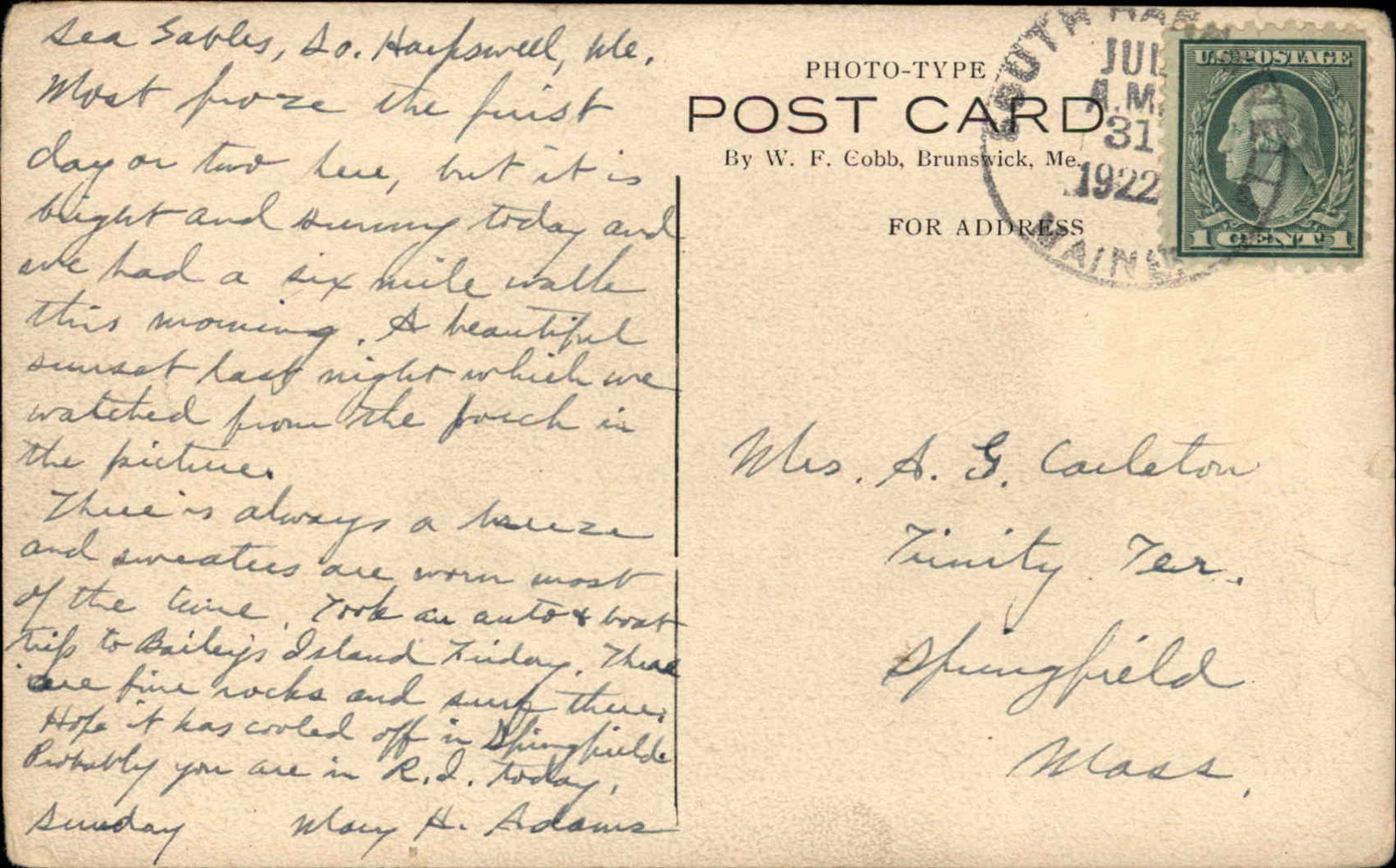 South Harpswell ME Hotel Sea Gables & Private Landing c1920 Postcard eBay