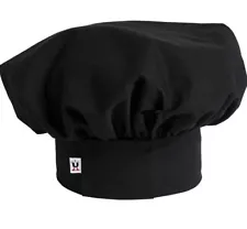 Uncommon Threads Unisex Twill Chef Hat Black One Size  New  Free Shipping       