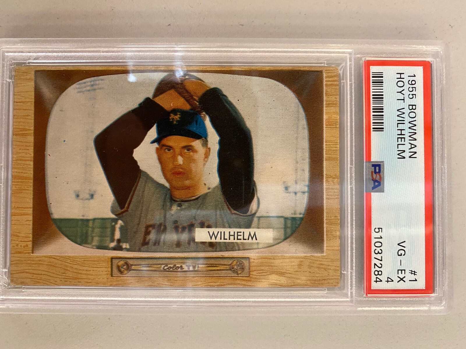 1955 Bowman #1 Hoyt Wilhelm Giants PSA 4 Free Shipping