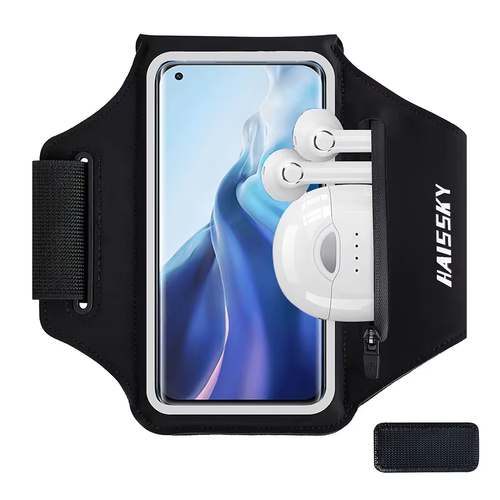 HAISSKY 7.0 Grande Fermeture Éclair Bracelet Sport Course pour Iphone 16 15 14 13 12 Pro Ma - Photo 2 sur 13