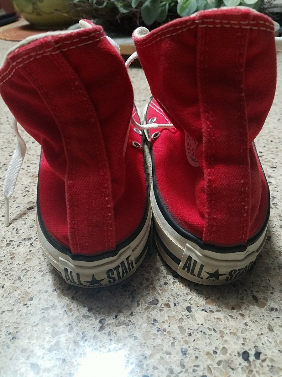 VTG Red Converse All Star High Top Sneakers Made in USA Red VTG Red Converse All Star High Top Sneakers Made in USA Red
