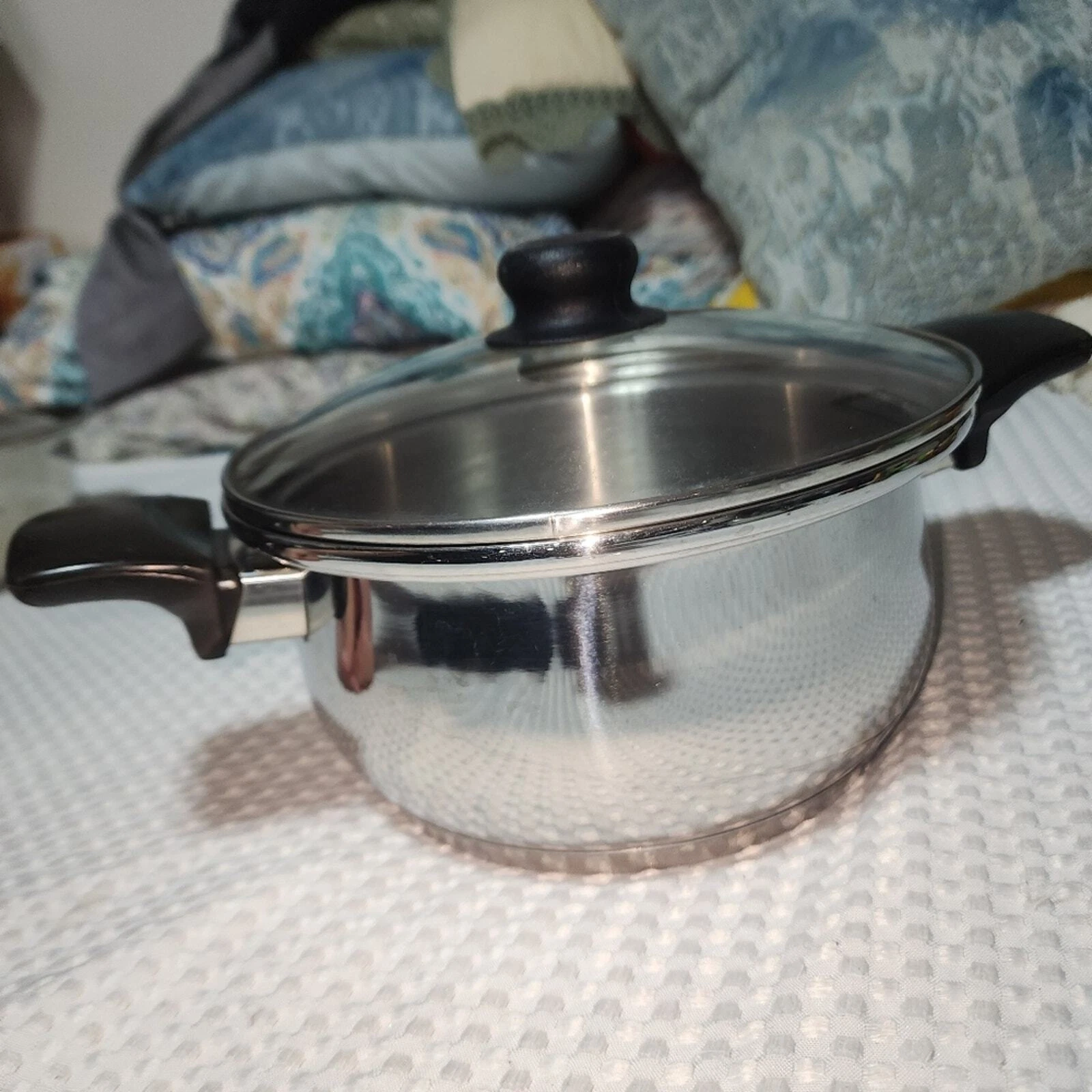 COOKWORLD EUC 3.5 QT STAINLESS STEEL NUTRITHERMIC BASE T304 POT PAN WIT…