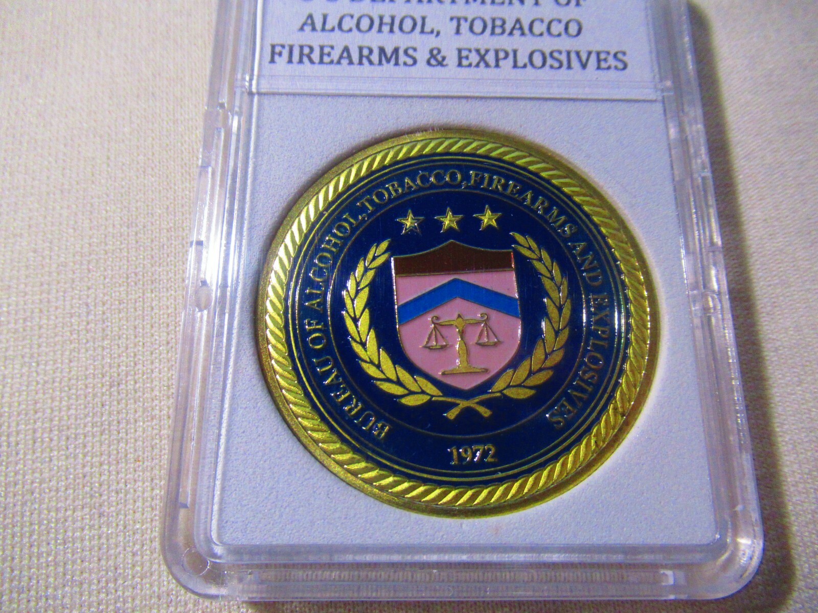 DEPT OF ALCOHOL, TOBACCO, FIREARMS & EXPLOSIVES (ATF) Challenge Coin | eBay