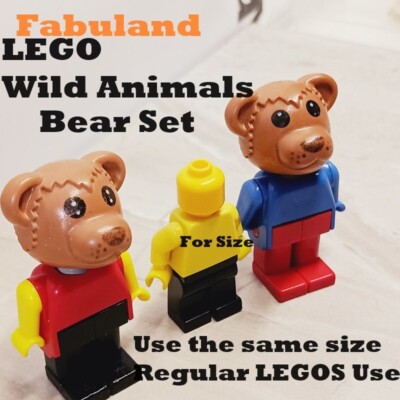 LEGO Bears Lot of 2 Big Bears Circus FABULAND Vintage European Animals with Jobs