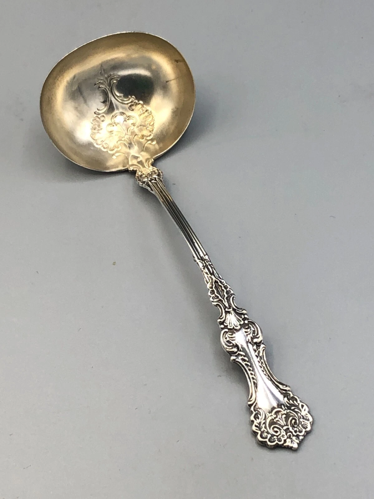 Pompadour by Whiting div. Gorham Sterling Silver Cream or Sauce Ladle 6.75"