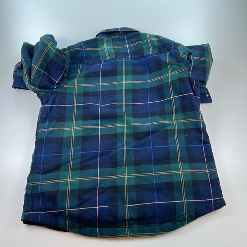 Camisa LL Bean Snap Up Shacket Para Mujer Mediana Verde A Cuadros Polar Forrado Bolsillos - Imagen 7 de 7
