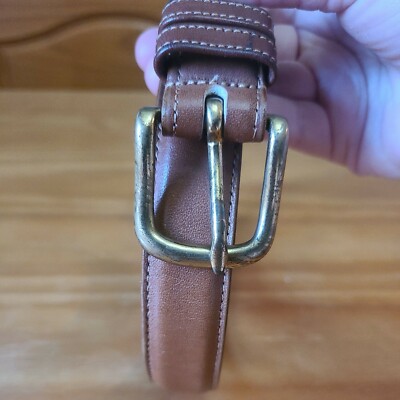 Coach Vintage Women’s Brown Leather Belt with Brass Buckle 34” Coach Leather Women main image 4