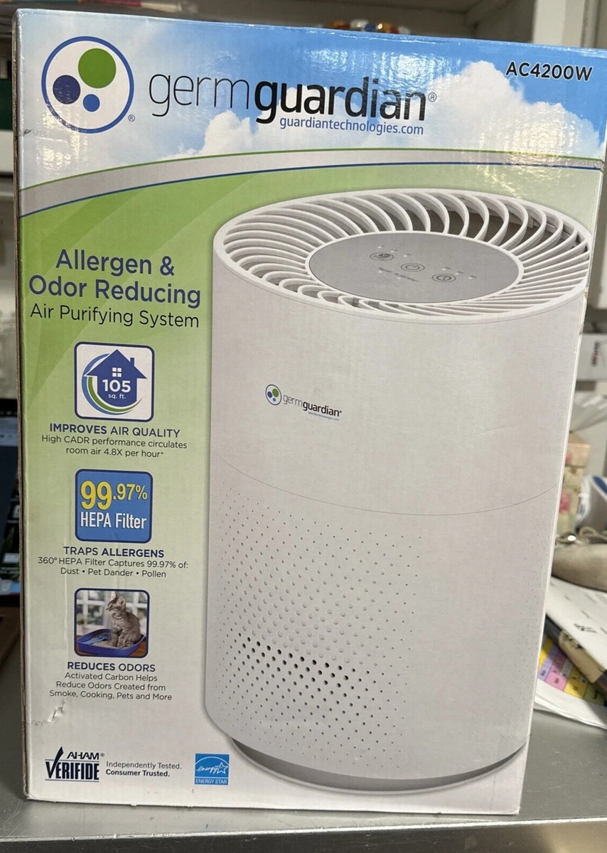 GermGuardian AC4200W Allergen Odor Reducing Air Purifying System HEPA filter