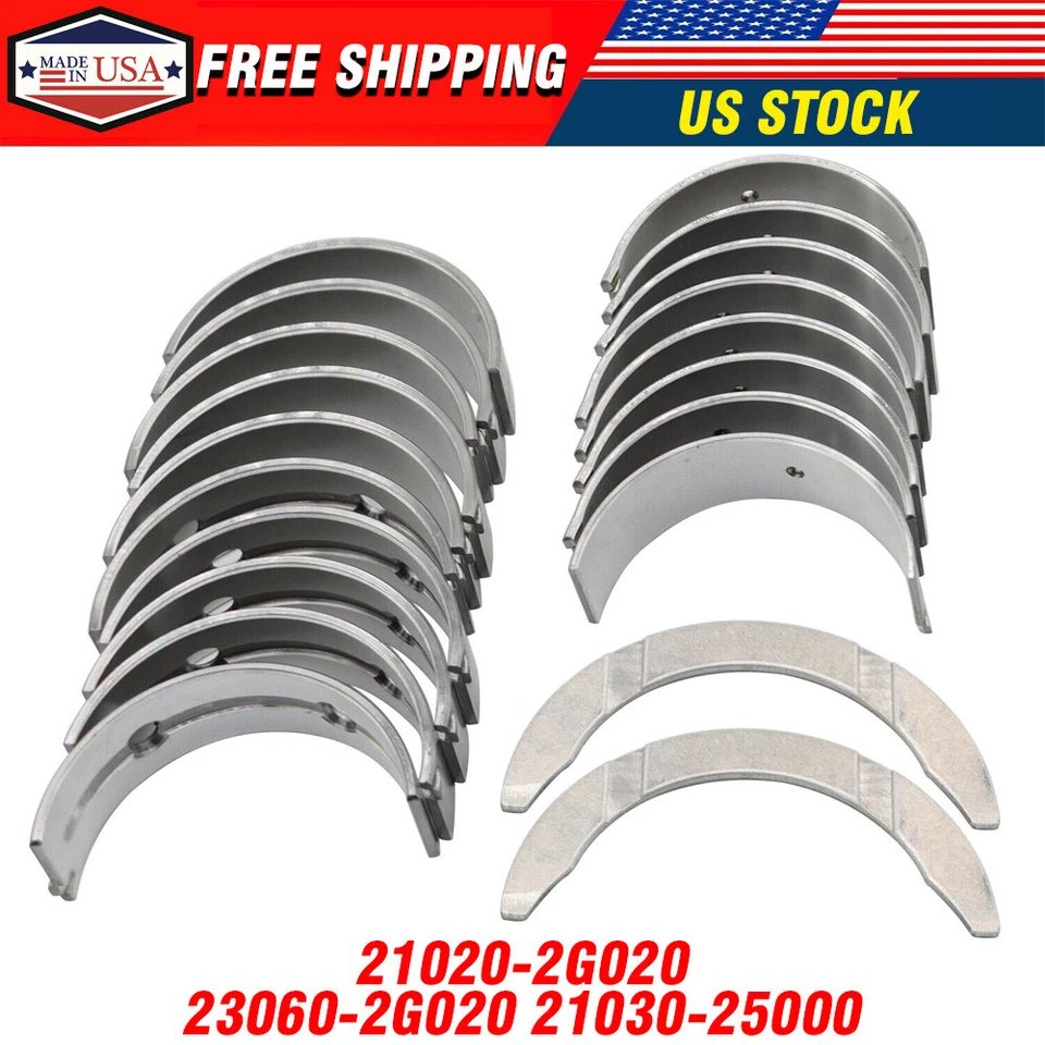 Kit de cojinete de varillas del cigüeñal del motor para Hyundai Sonata Kia Forte Optima 2,4 L DOHC Foto 2 de 4