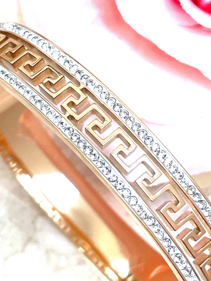 Pulsera de eternidad de diamantes de joyería griega de 18k hecha en Grecia Pierre Lorren Foto 4 de 4