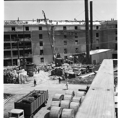 Photo:Pentagon, Arlington County, Virginia. Construction. Work site 8 1