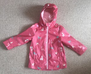 pink rubber coat