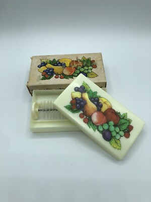 VINTAGE FULLER 475DELUXE TABLE TIDY FRUIT MOTIF IN ITS ORGINAL BOX
